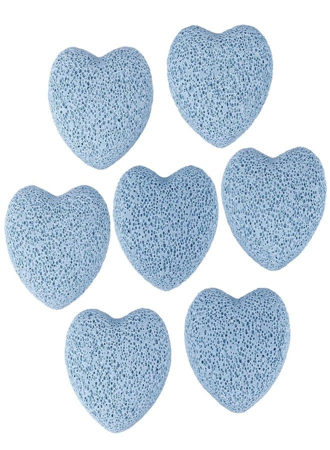 Nupuyai Pack of 5 Heart Shaped Lava Stones, Lava Rock Diffuser for Essential Oils, Palm Worry Stone for Reiki Balance Meditation, Blue - Image 4